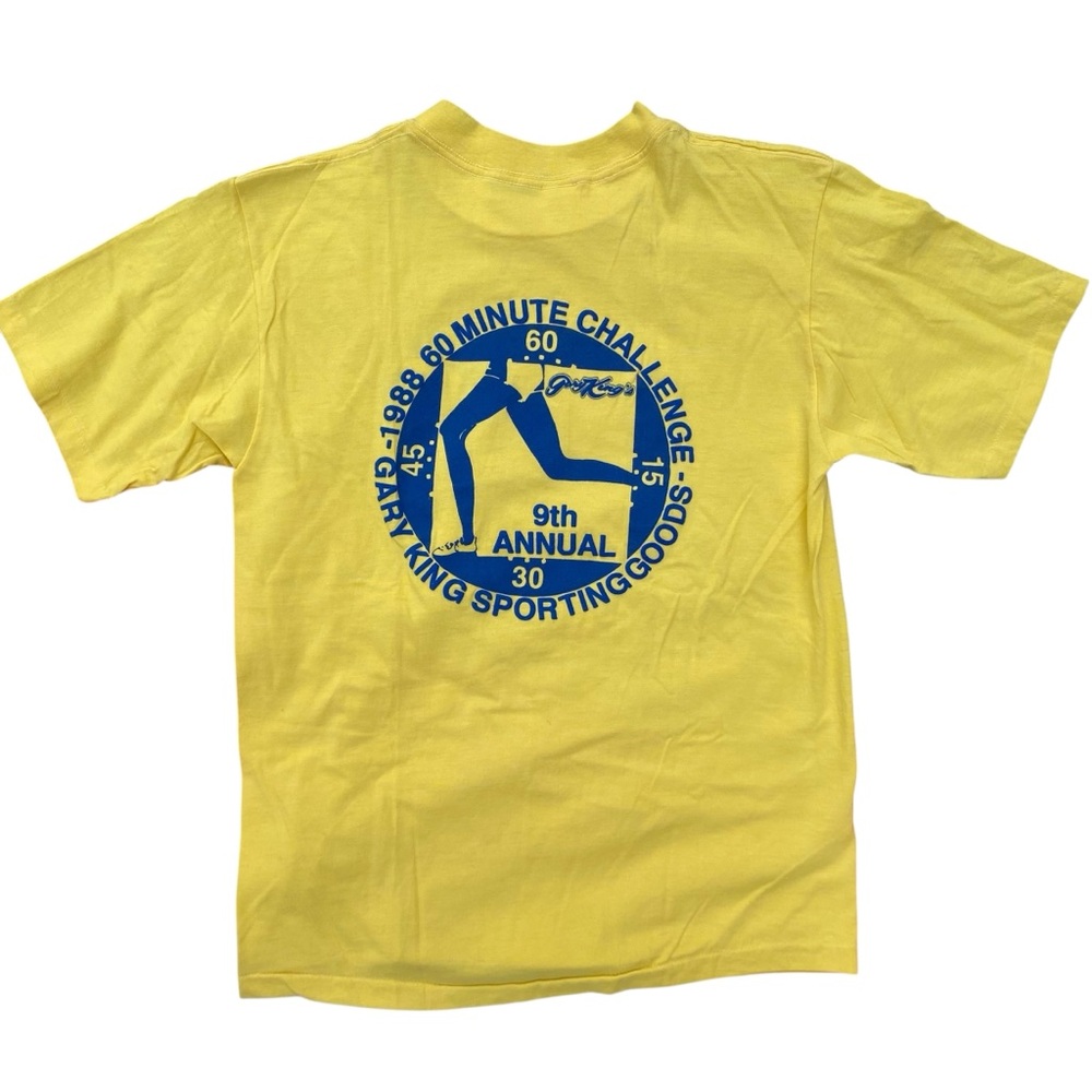 Gary Kings Sporting Goods Tee L Anchorage VTG Yellow 80s Single Stitch Alaska